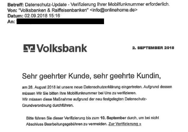 Phishing-Mail Identitätsprüfung Phishing-Mail Identitätsprüfung